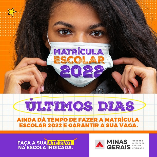 Atenção! Últimos dias para inscritos no cadastro escolar de 2022 realizarem a matrícula